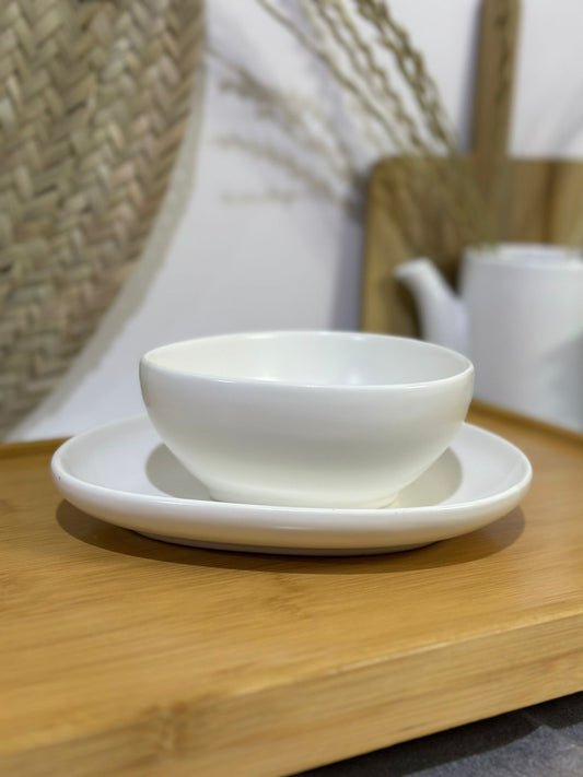Luxury Stylish Medium Porcelain Bowl with plate - Diqqawi Plates