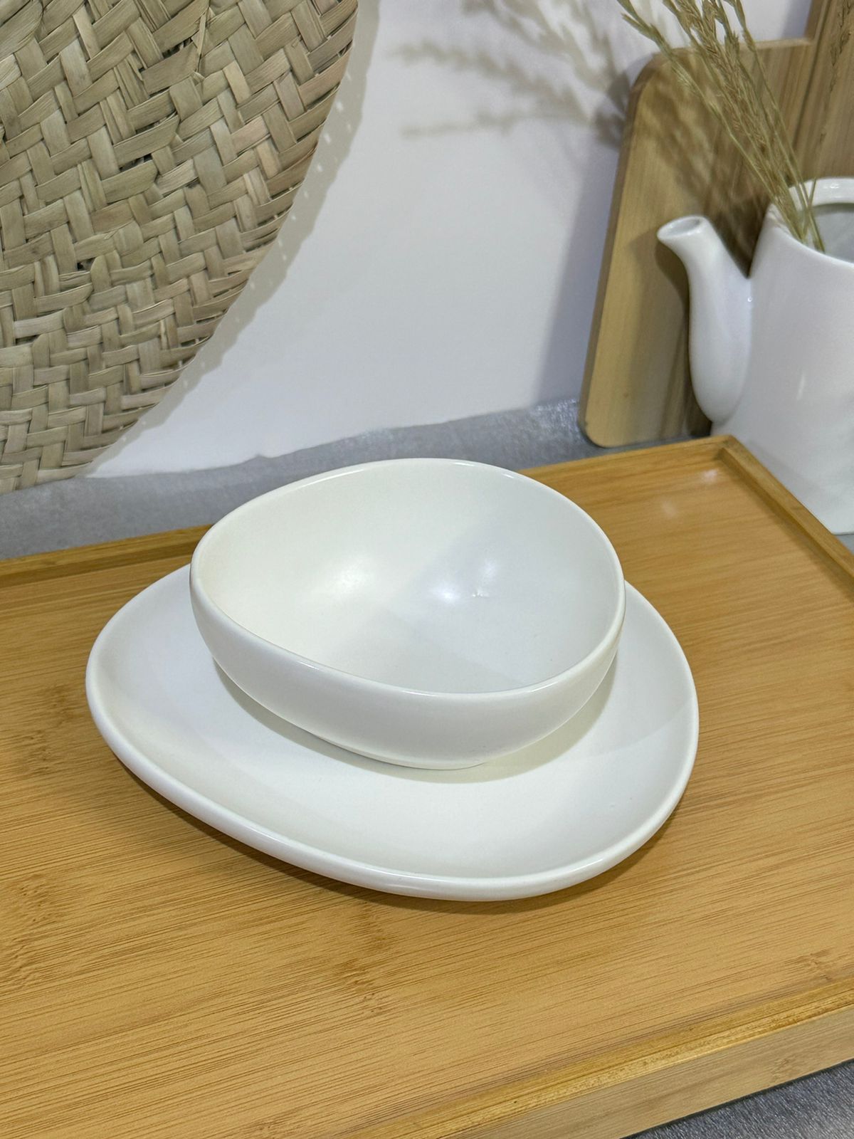 Luxury Stylish Medium Porcelain Bowl with plate - Diqqawi Plates