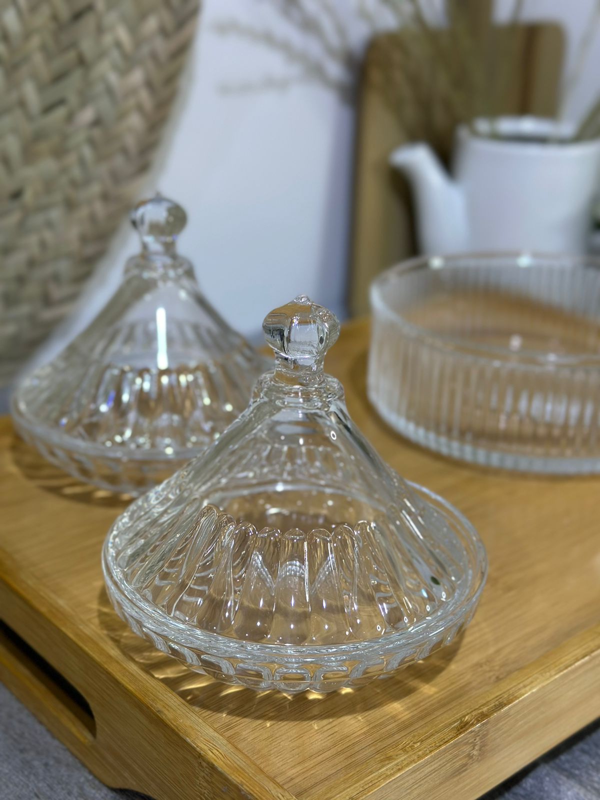 3 pcs Glass set Frying Pan & 2 Bowls styl2 - Diqqawi Plates