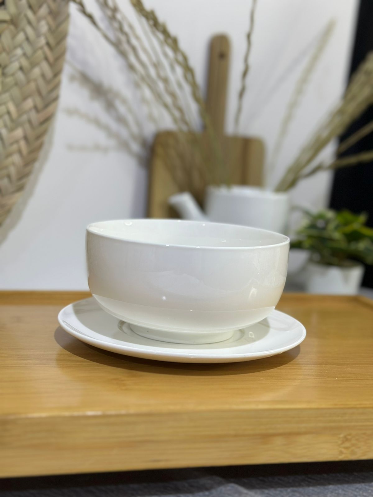 Luxury Medium Porcelain Bowl with plate styl3 - Diqqawi Plates