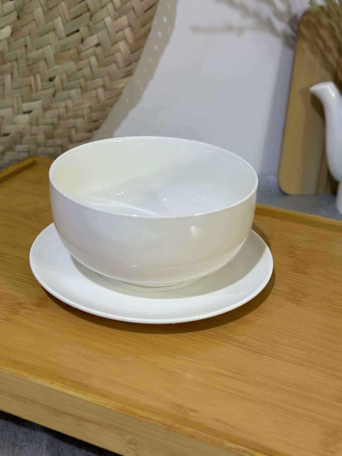 Luxury Medium Porcelain Bowl with plate styl3 - Diqqawi Plates