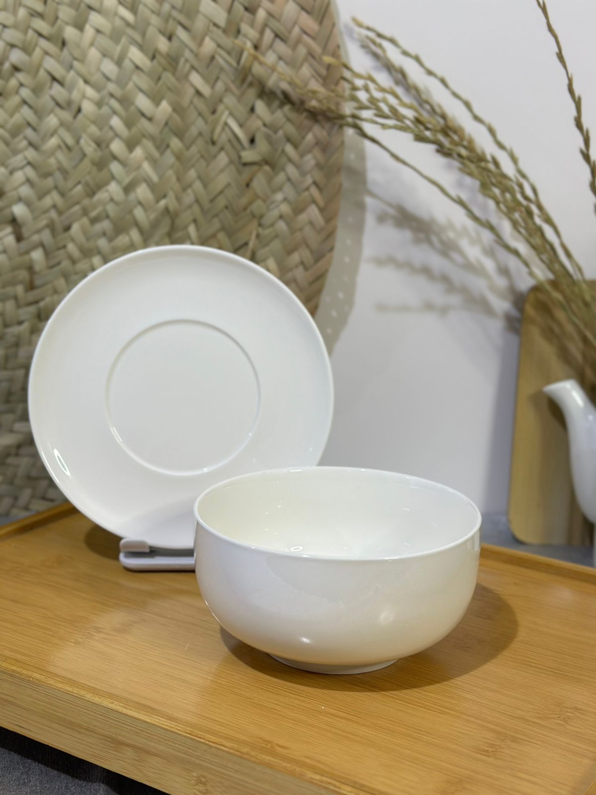Luxury Medium Porcelain Bowl with plate styl3 - Diqqawi Plates