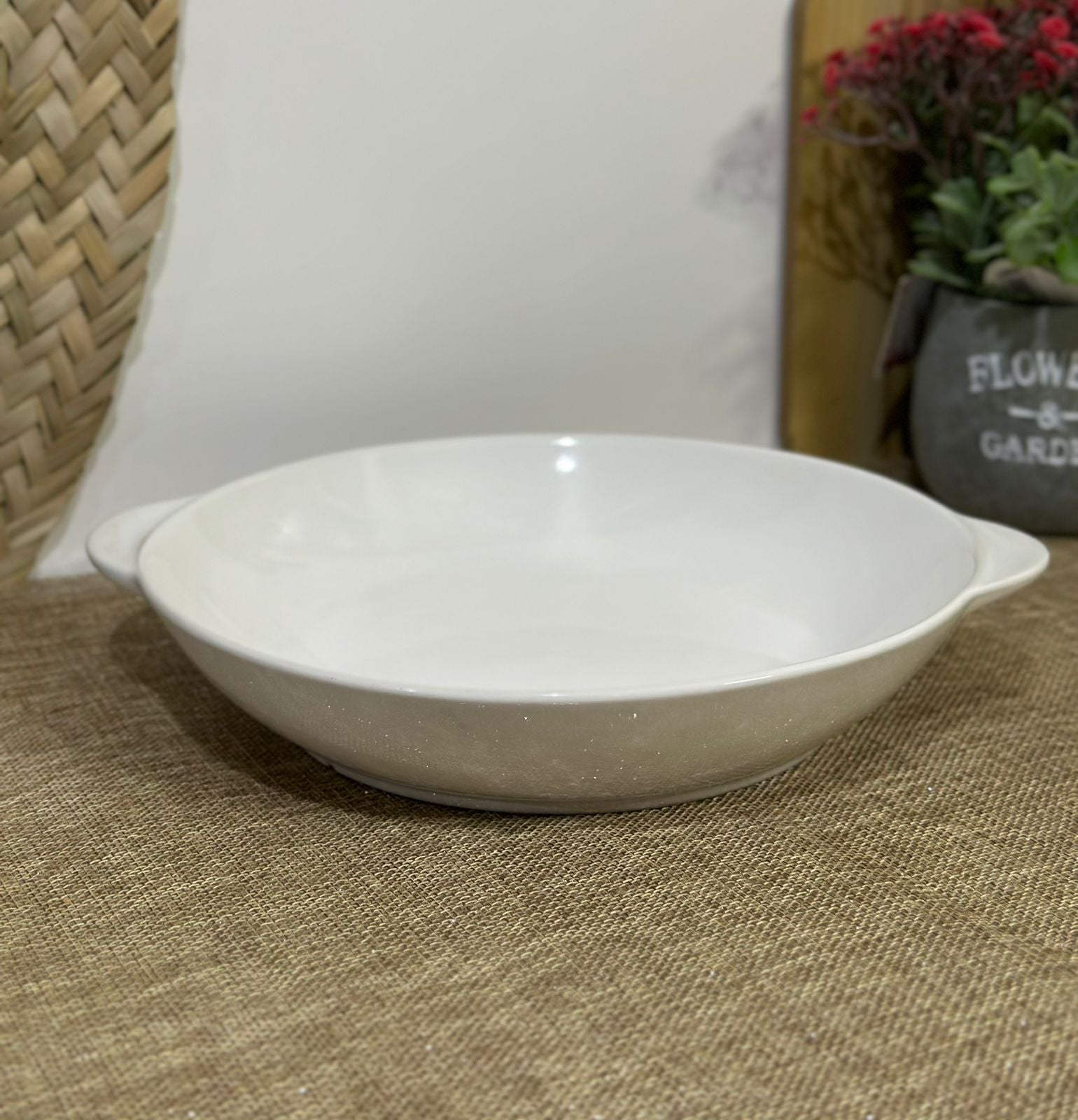Medium Stylish Porcelain Serving Dish Bowl-styl1 - Diqqawi Plates
