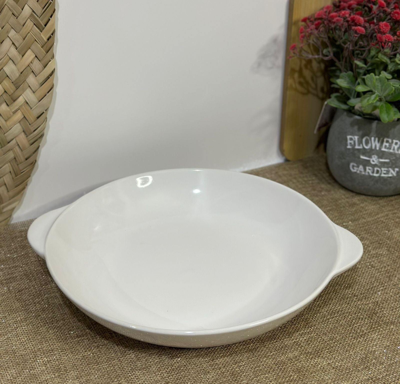 Medium Stylish Porcelain Serving Dish Bowl-styl1 - Diqqawi Plates
