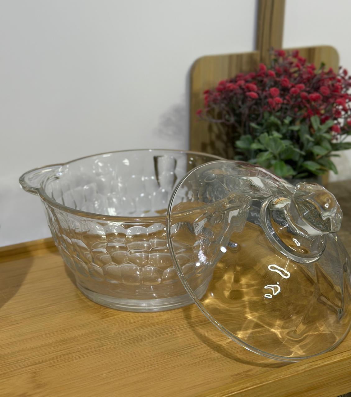 4pcs set Glass Serving Dessert Bowls with Lid - Diqqawi Plates
