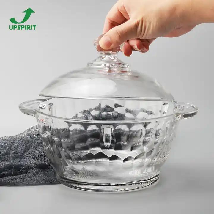 4pcs set Glass Serving Dessert Bowls with Lid - Diqqawi Plates