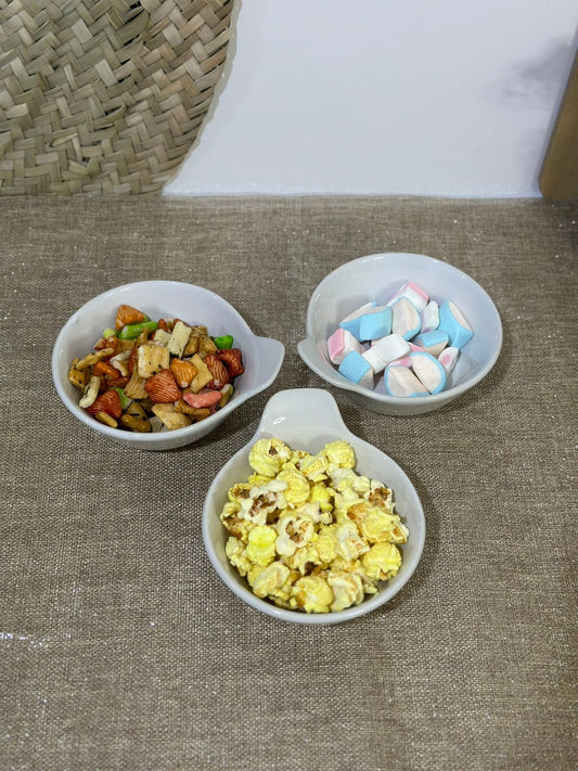 Small Stylish Porcelain Bowl 12x5cm - Diqqawi Plates