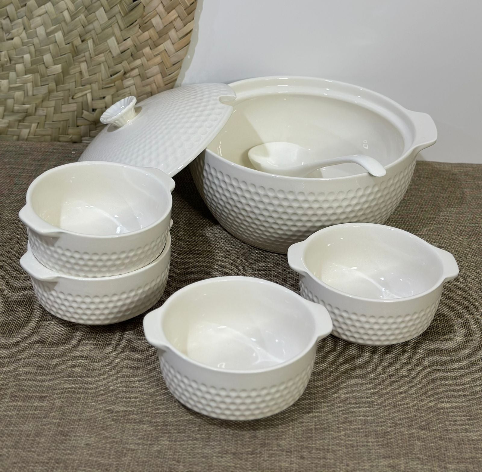 6 pcs set White Porcelain package - Diqqawi Plates