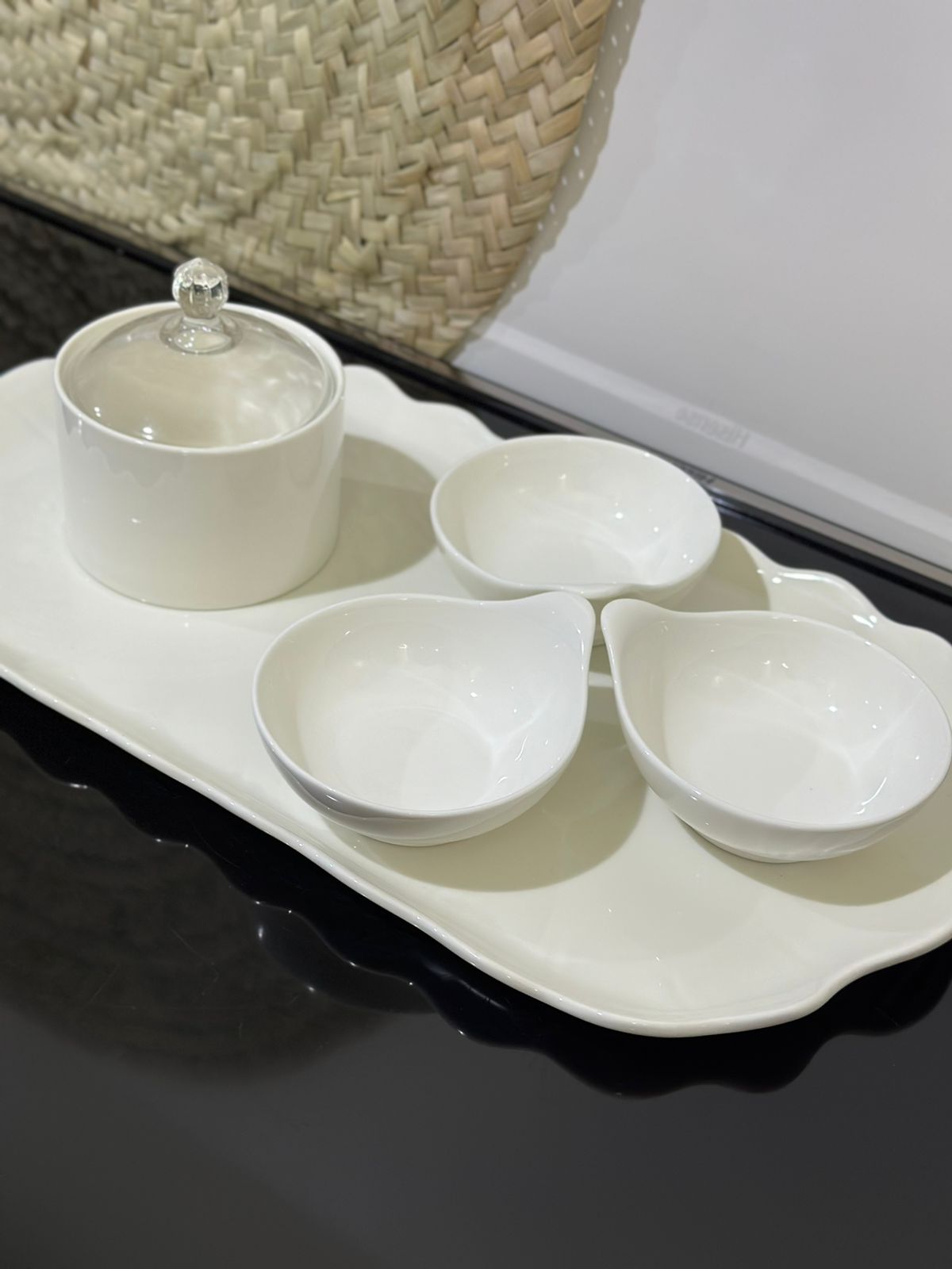 4pcs Luxury Porcelain Serving bowls - Diqqawi Plates