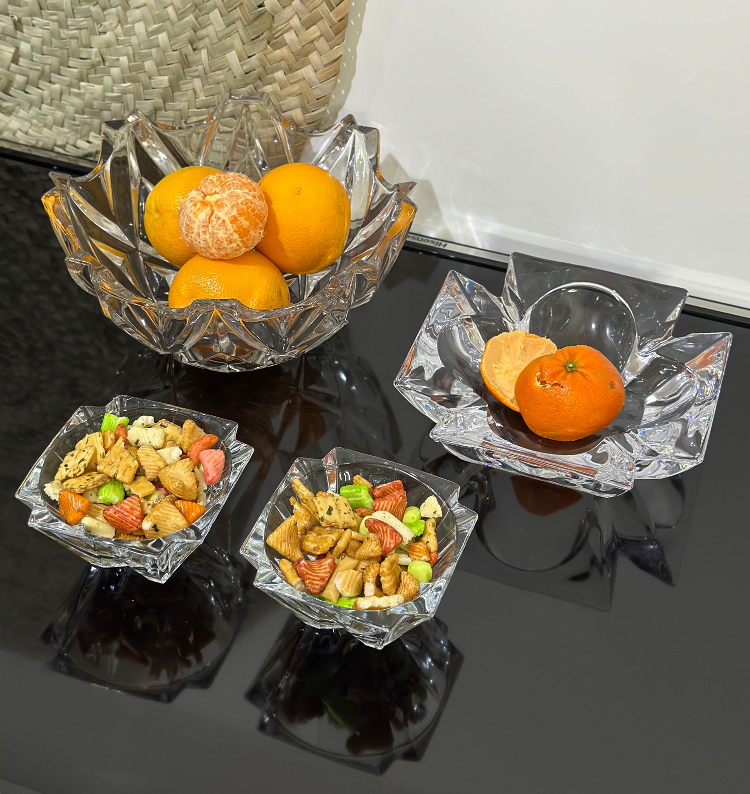 4pcs set Luxury Glass Serving Bowls - Diqqawi Plates