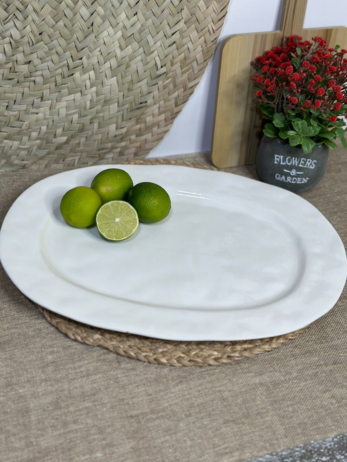 Large Porcelain Serving Plate 41cm - Diqqawi Plates