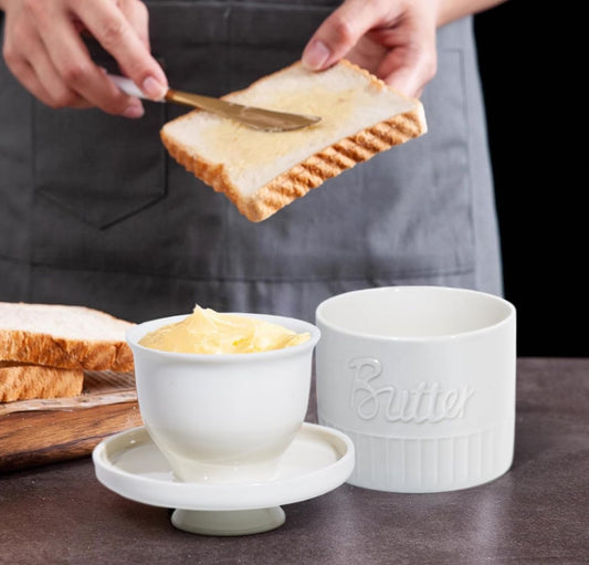 Medium Butter Bowl Container with Lid - Diqqawi Plates