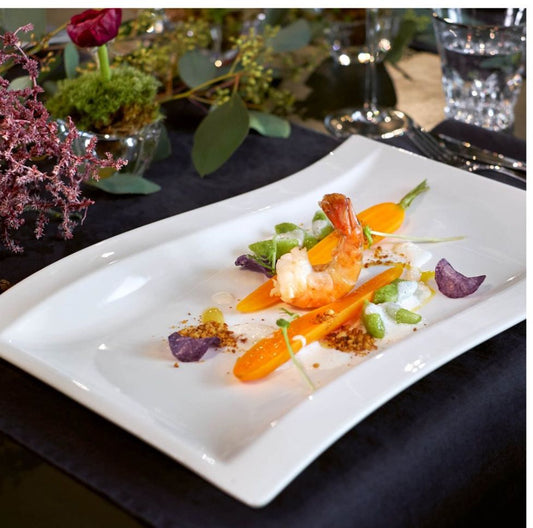 Luxury Rectangular serving Porcelain plate - Diqqawi Plates