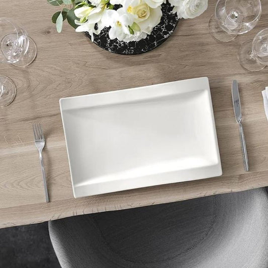 Luxury Rectangular serving Porcelain plate - Diqqawi Plates