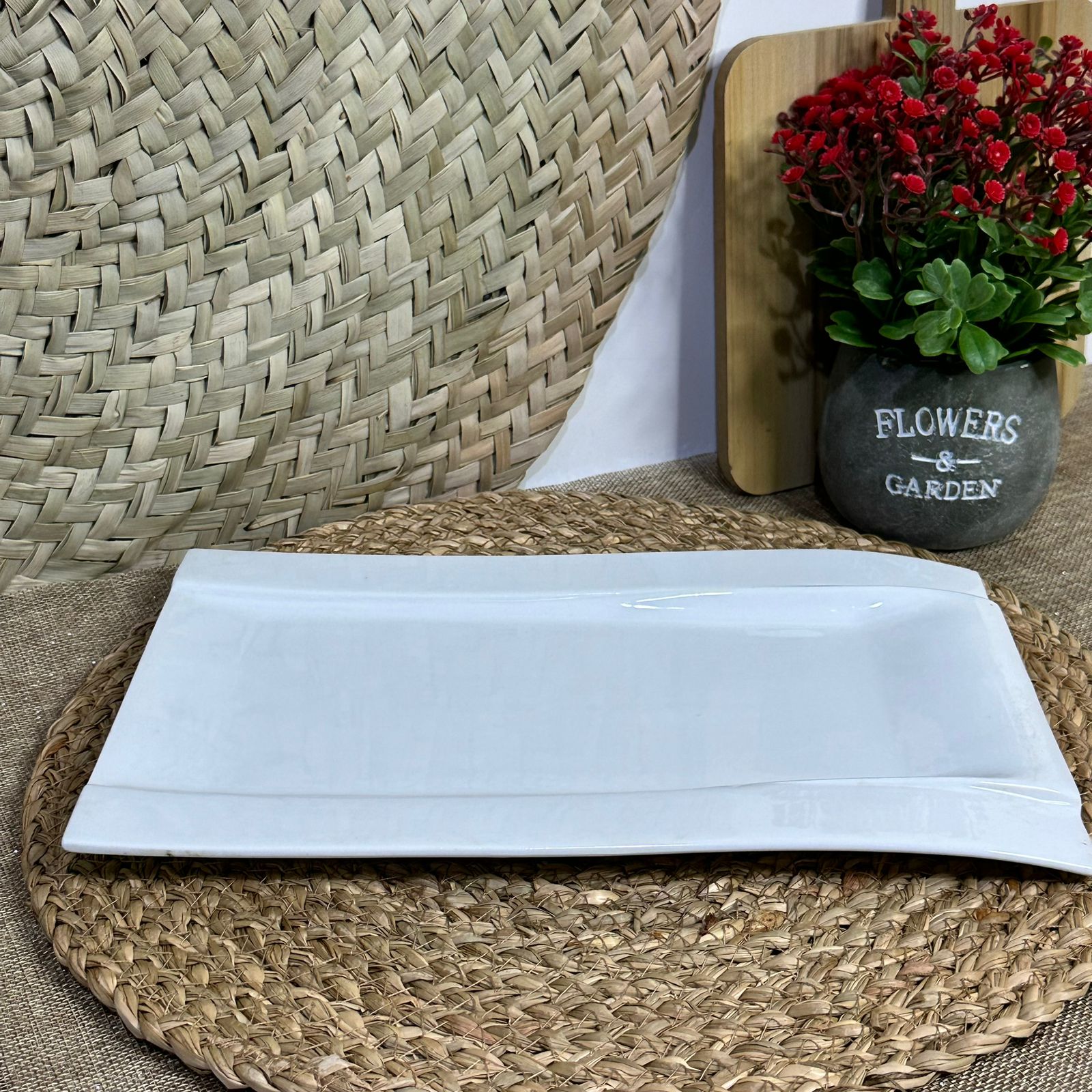 Luxury Rectangular serving Porcelain plate - Diqqawi Plates