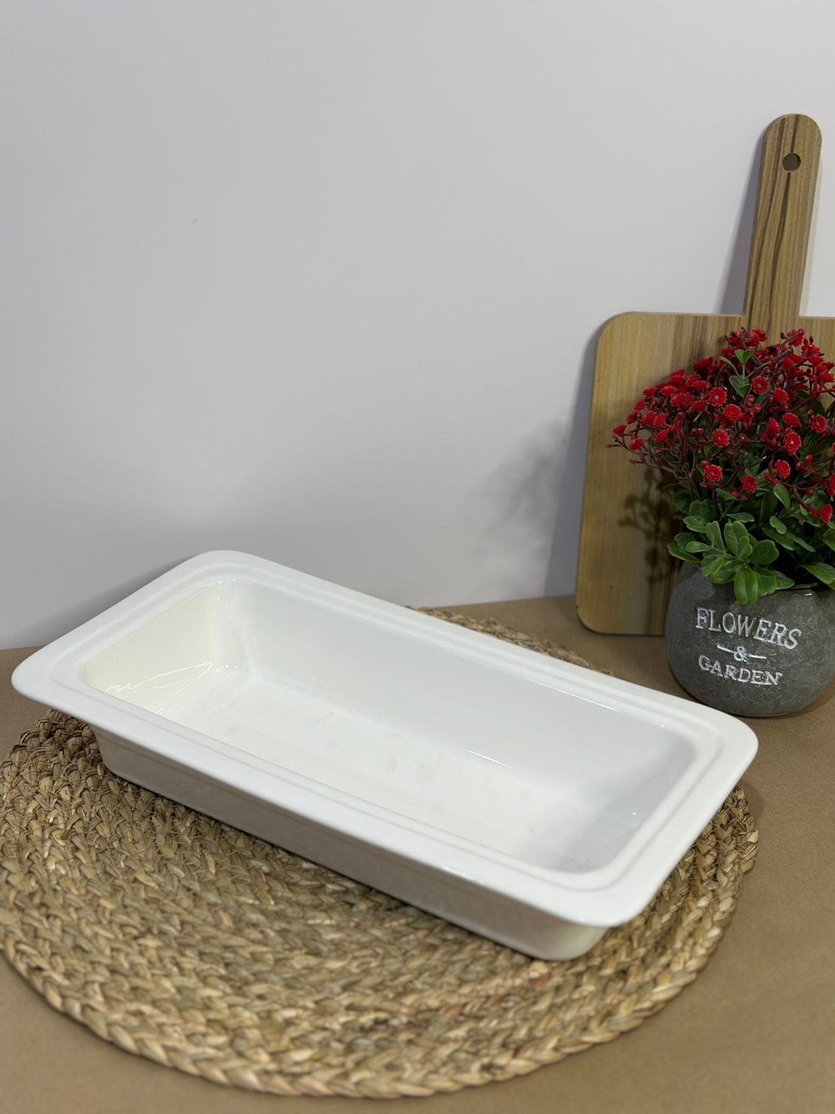 Large Porcelain Rectangular Dish Bowl styl17 - Diqqawi Plates