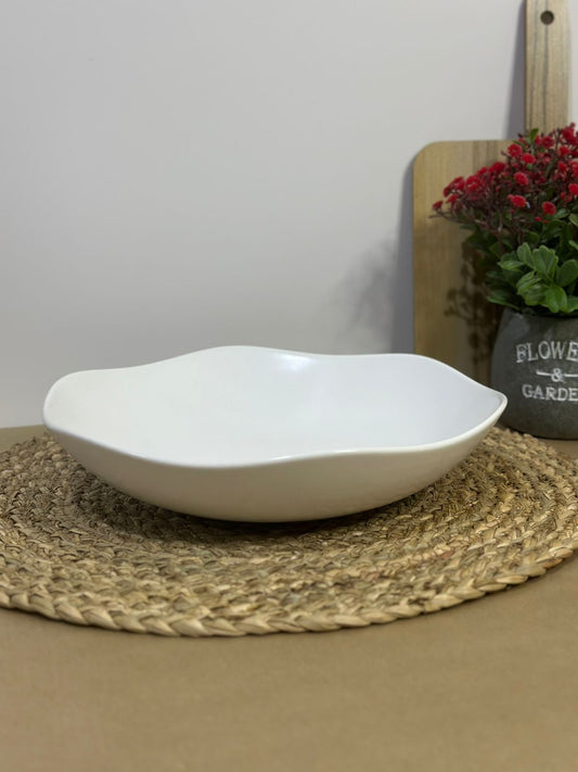 Large Porcelain wavy Dish Bowl styl14 - Diqqawi Plates