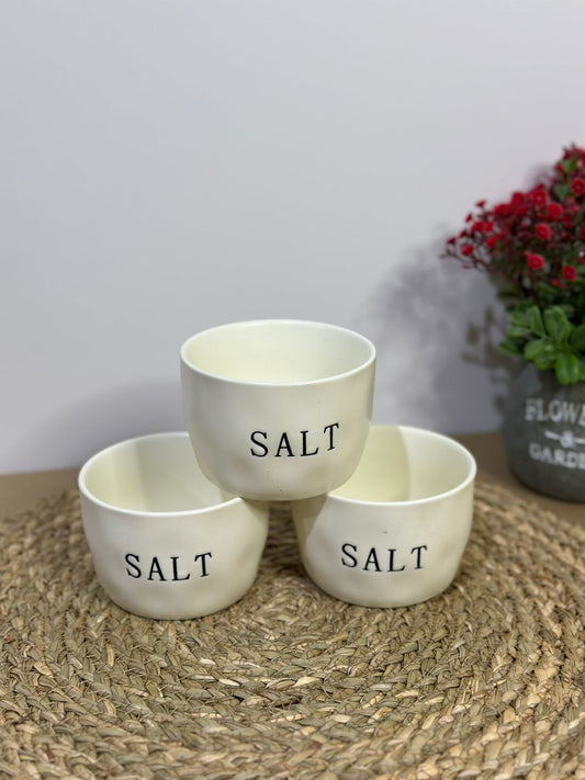 Medium Salt Porcelain Bowl Container - Diqqawi Plates
