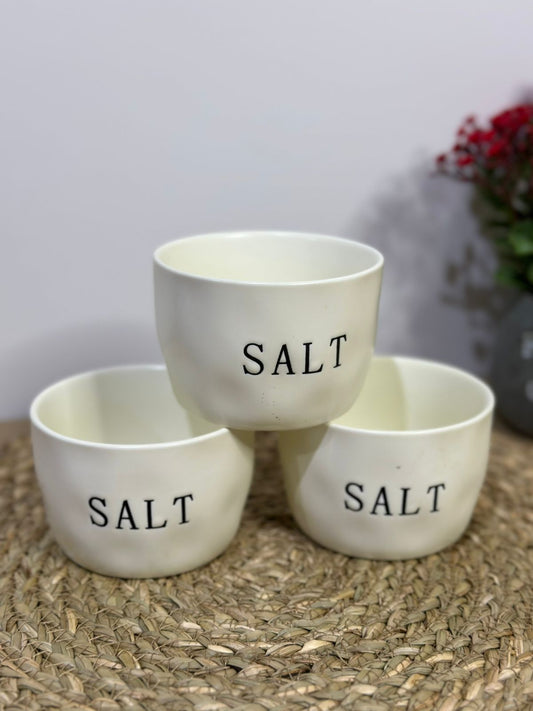 Medium Salt Porcelain Bowl Container - Diqqawi Plates