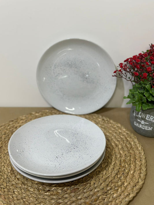 Unique Porcelain plate with black speckles - Diqqawi Plates