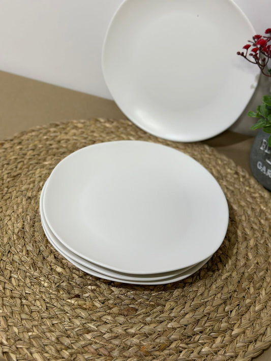 Luxury and stylish medium white Porcelain cake plate - Diqqawi Plates