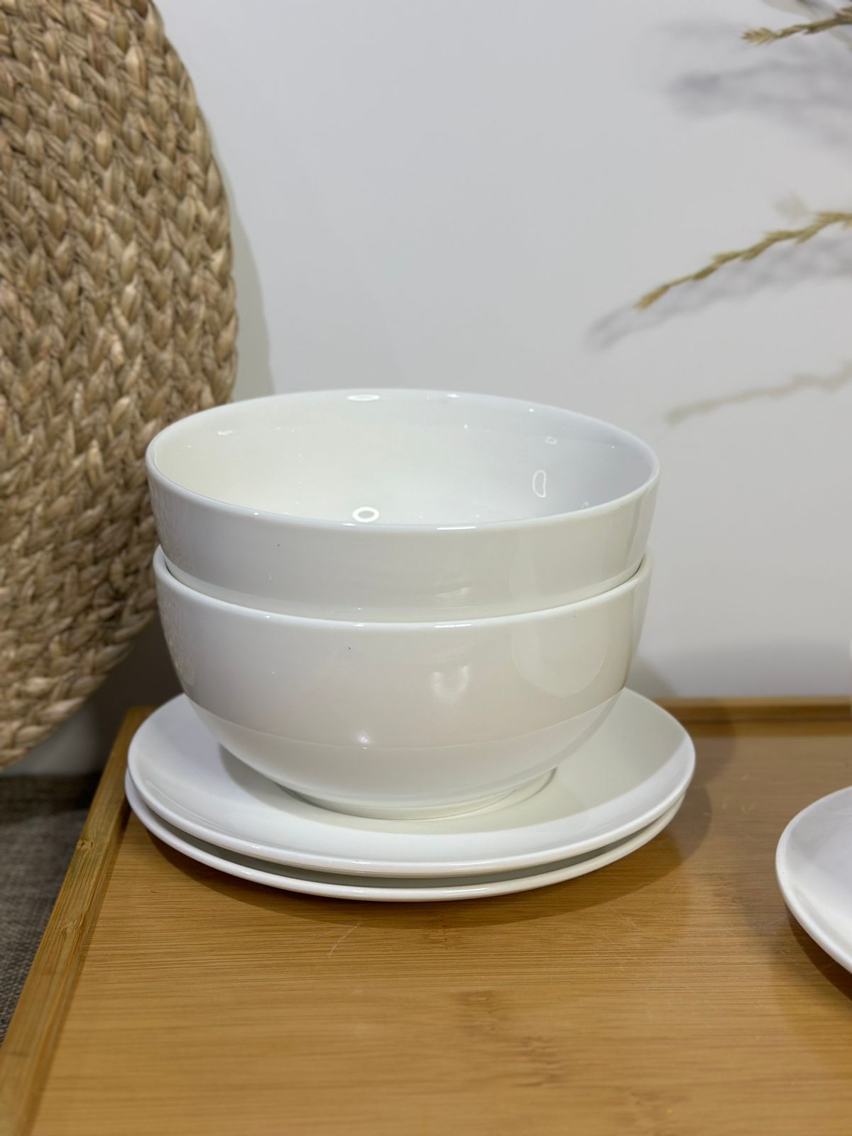Luxury Medium Porcelain Bowl with plate styl4 - Diqqawi Plates