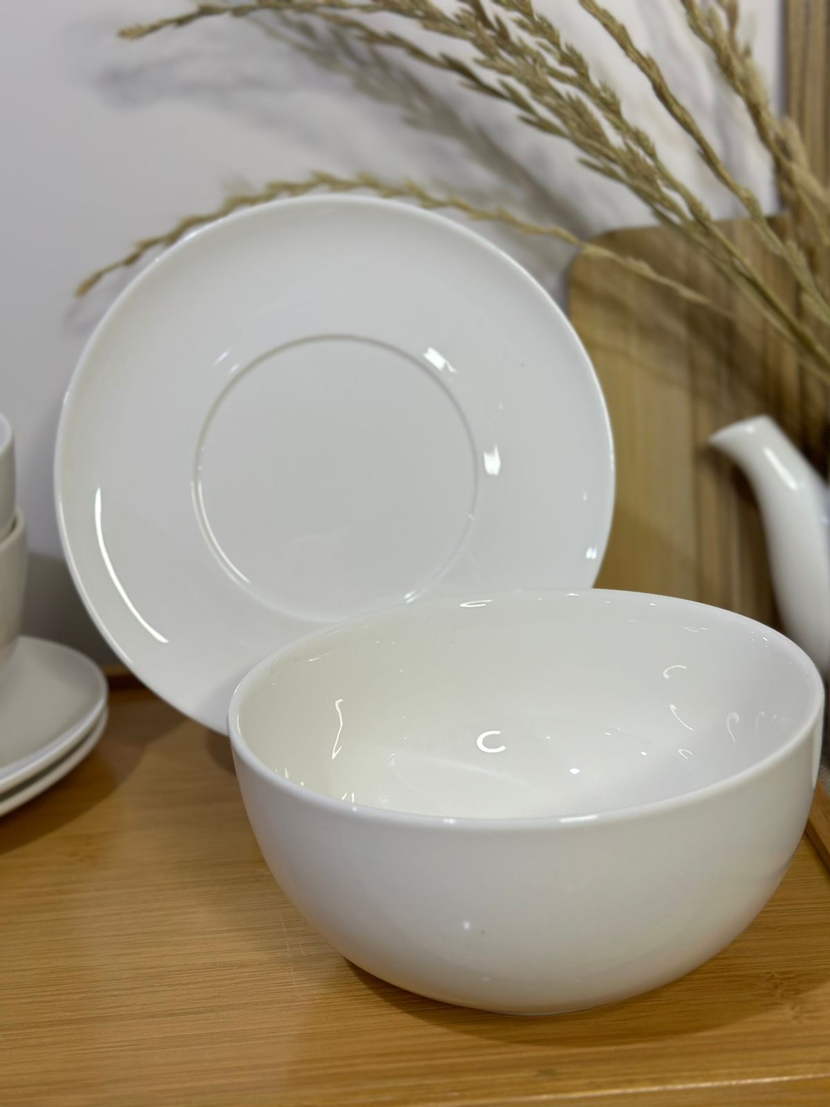 Luxury Medium Porcelain Bowl with plate styl4 - Diqqawi Plates