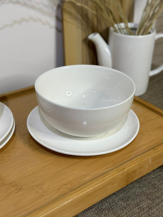 Luxury Medium Porcelain Bowl with plate styl4 - Diqqawi Plates