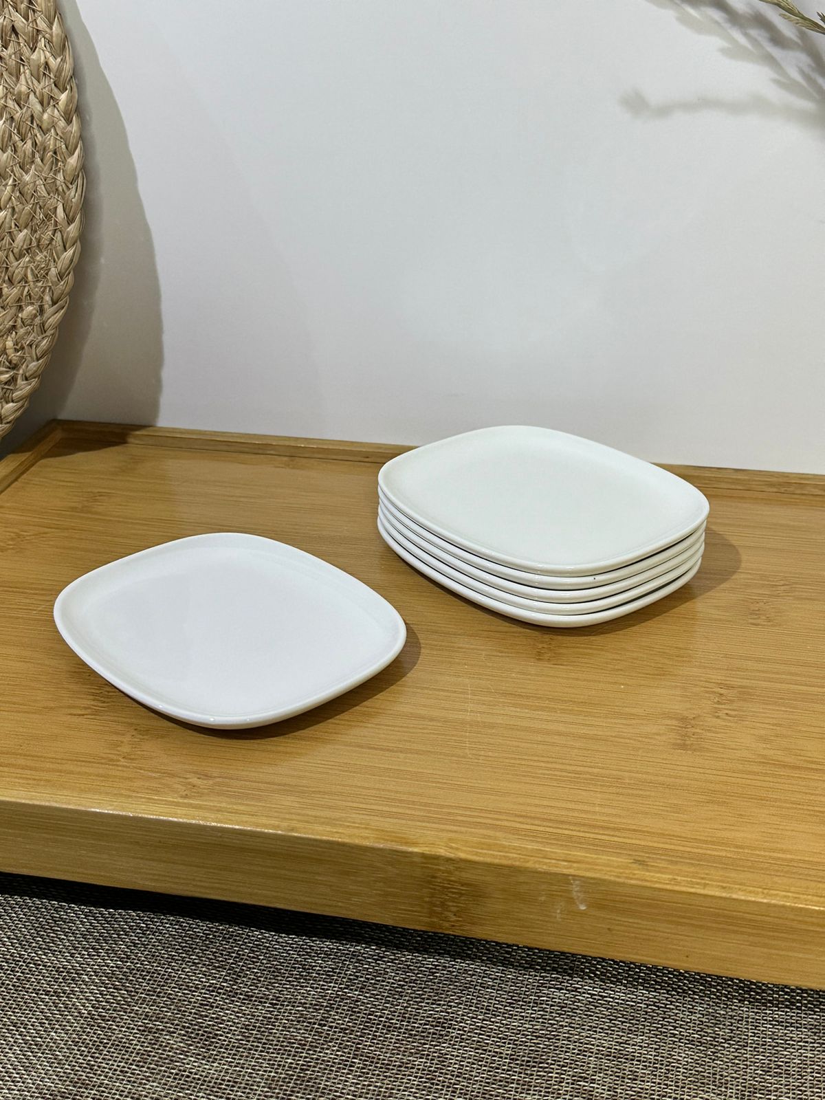 Small Rectangular Porcelain Plate for breakfast & Jam styl4 - Diqqawi Plates