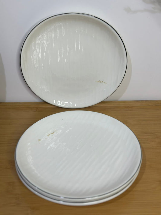 Premium Porcelain Plates – Set of 3 with Minor Defects (Read Description)styl6 - Diqqawi Plates