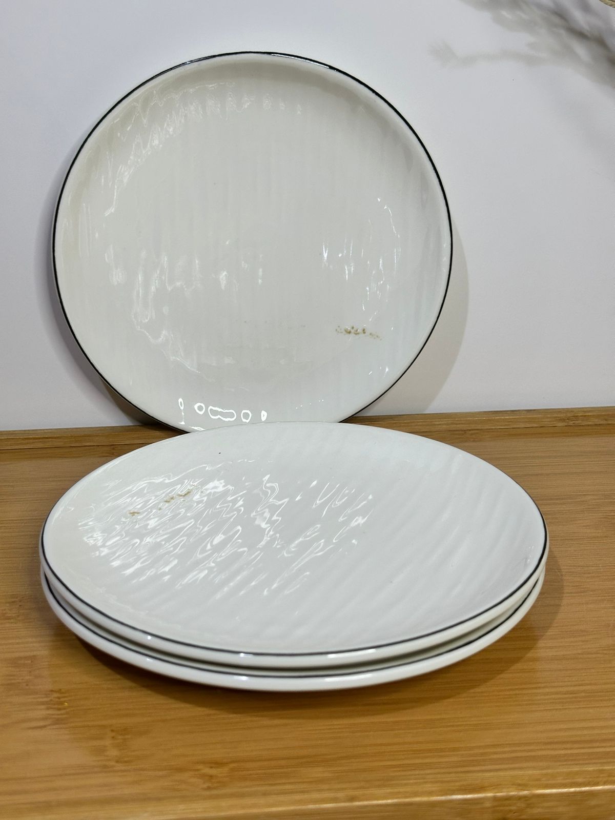 Premium Porcelain Plates – Set of 3 with Minor Defects (Read Description)styl6 - Diqqawi Plates