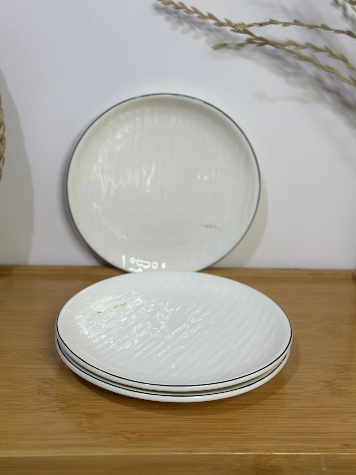 Premium Porcelain Plates – Set of 3 with Minor Defects (Read Description)styl6 - Diqqawi Plates