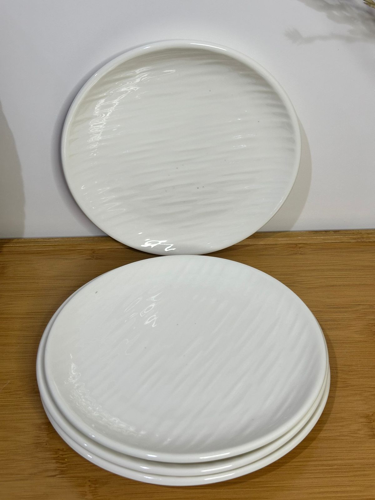 Premium Porcelain Plates – Set of 3 with Minor Defects (Read Description) - Diqqawi Plates
