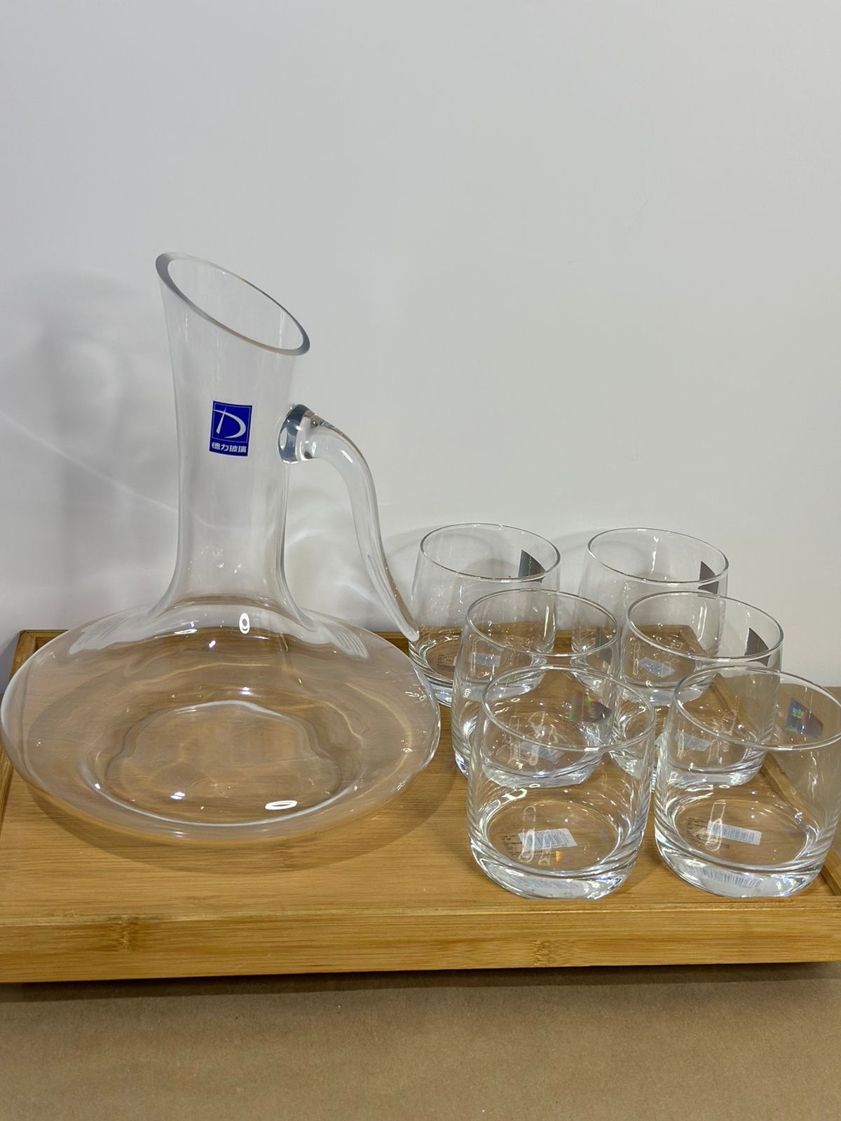 1900ML Glass Water Juice Jug with 6 cups - Diqqawi Plates
