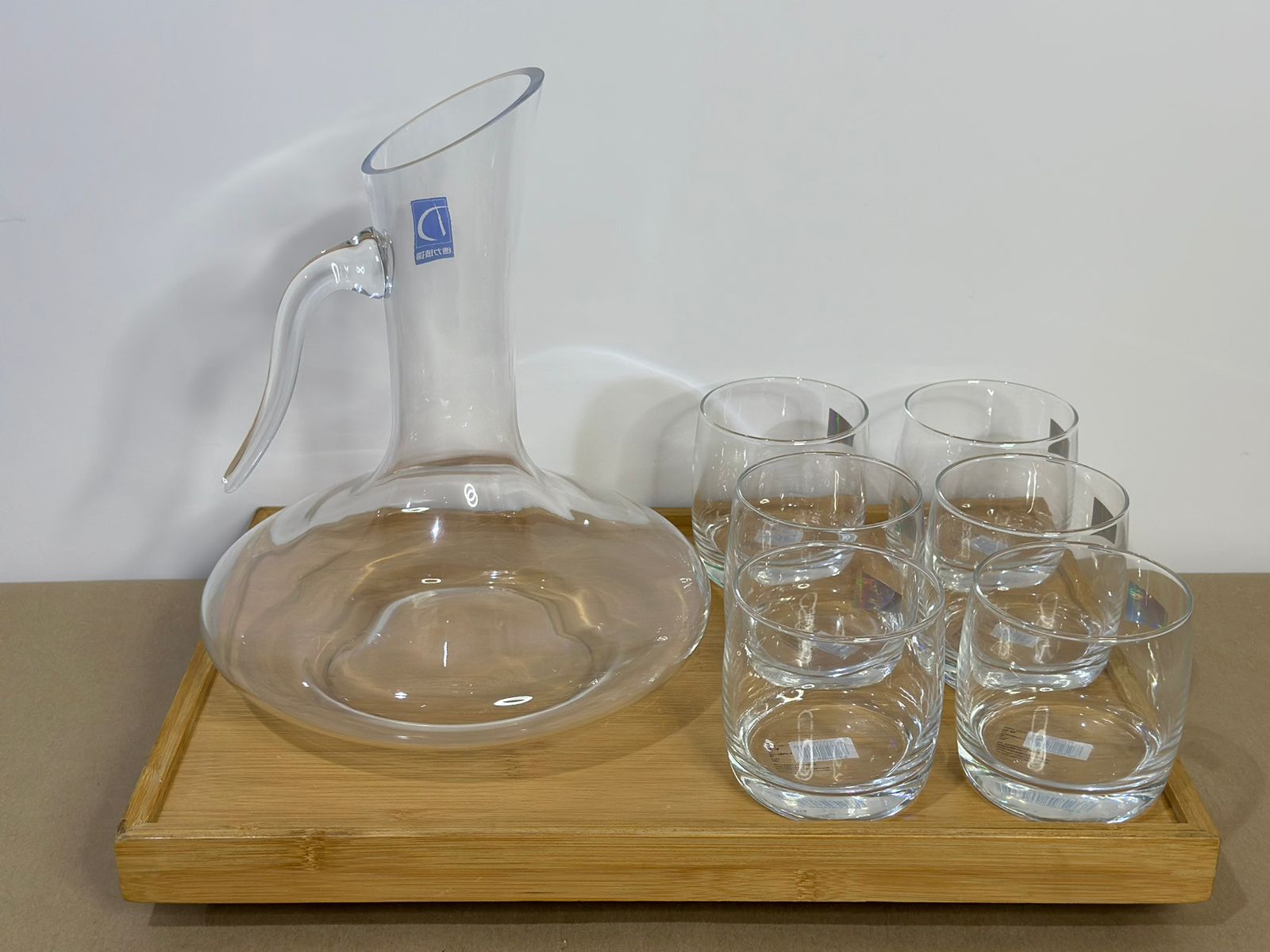 1900ML Glass Water Juice Jug with 6 cups - Diqqawi Plates
