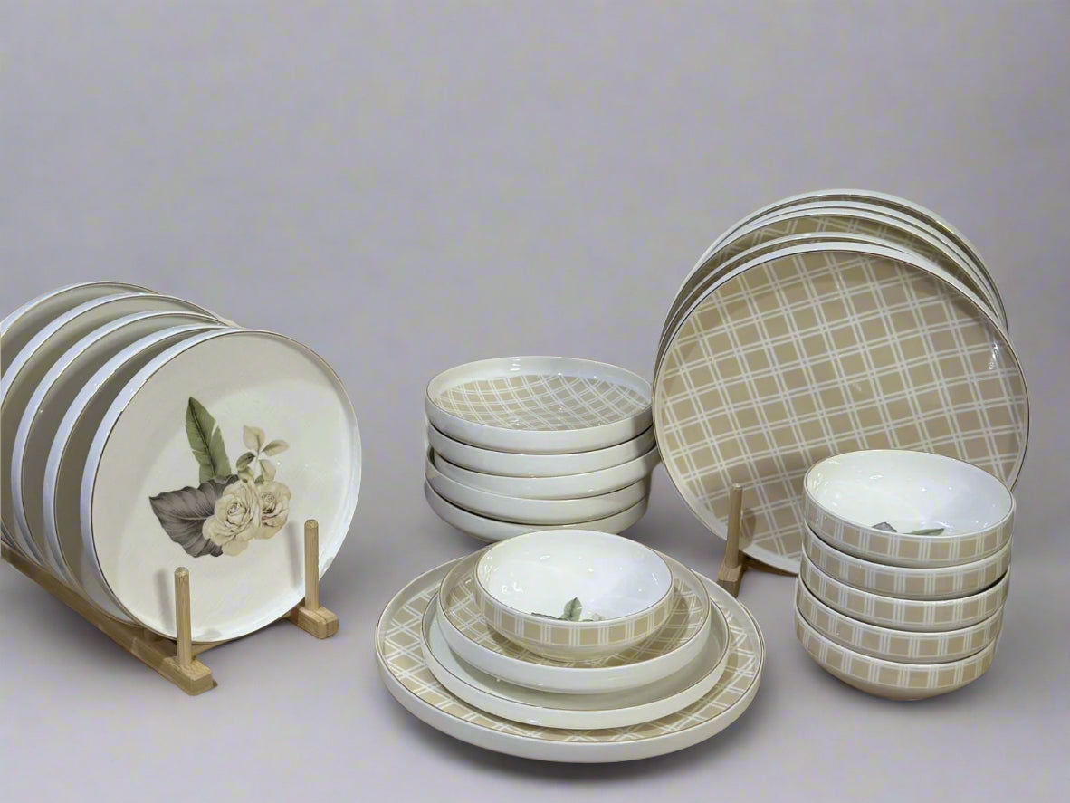 24pcs Dinner Set - Style 2 - Diqqawi Plates