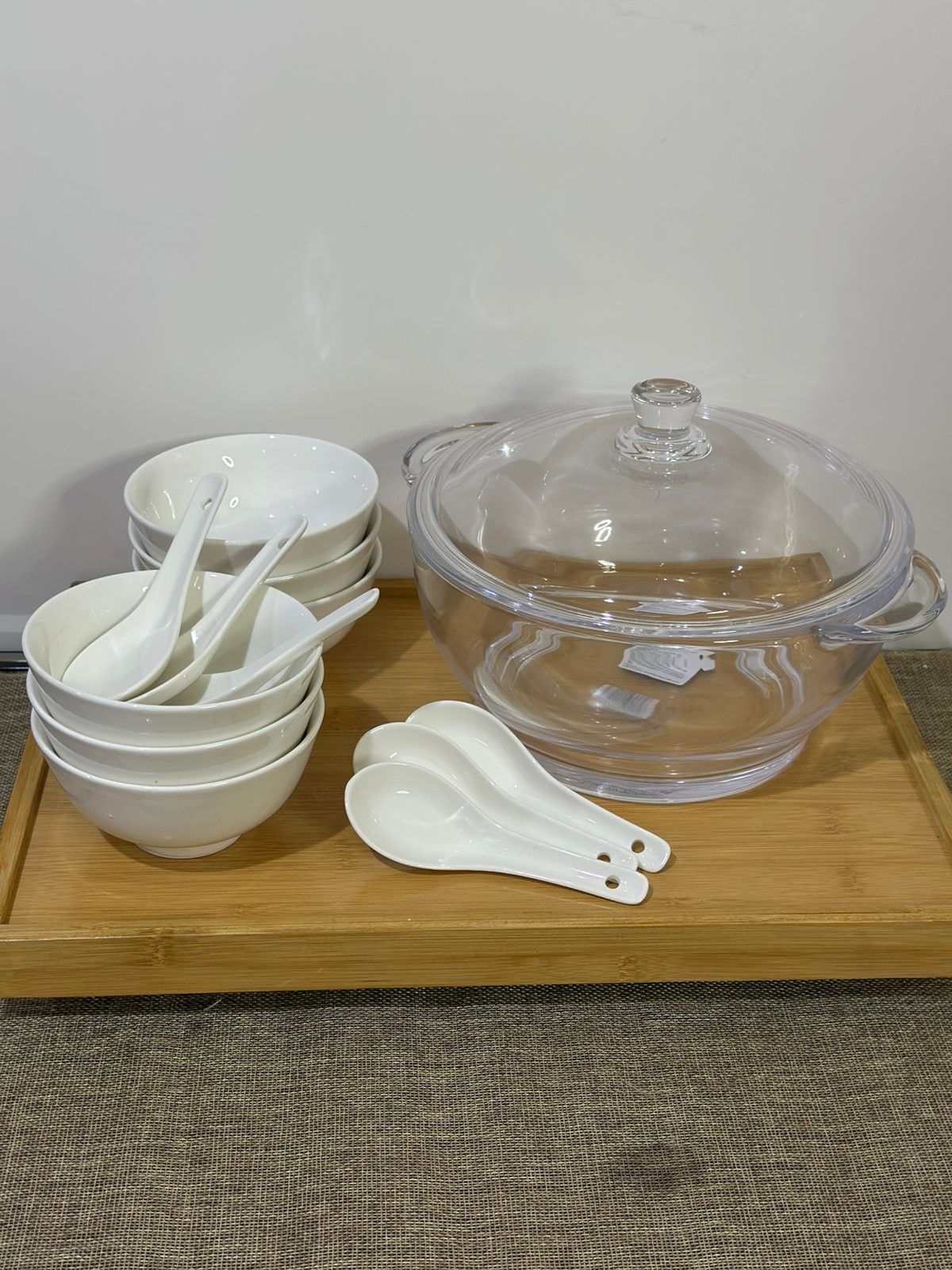 14-Piece Glass & Ceramic Serving Set with Iron Stand - Diqqawi Plates