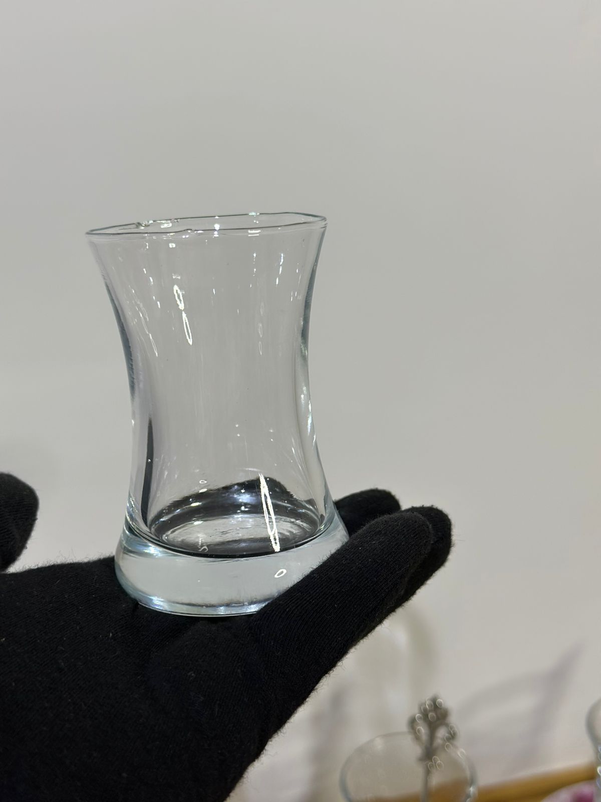 Glass Tea Cup (100ml) with Porcelain Plate & Silver Tea Spoon - Diqqawi Plates