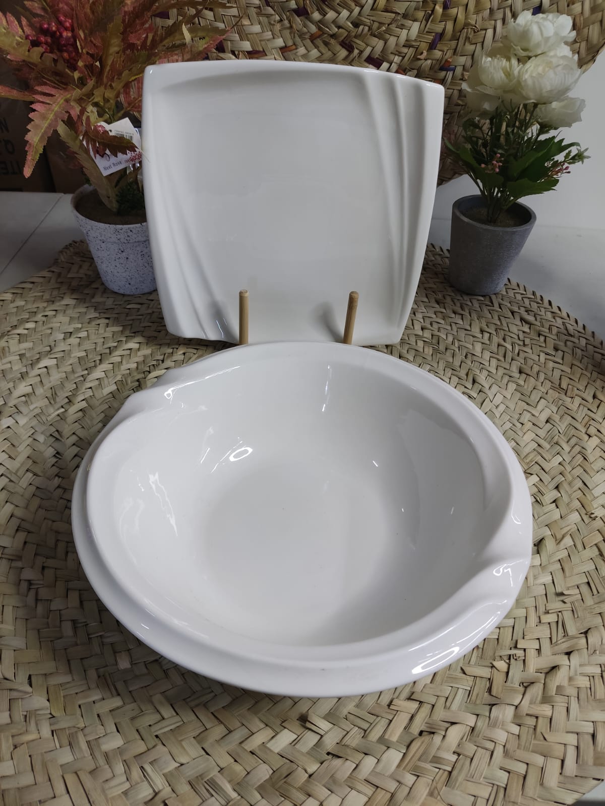 2pcs Luxury Porcelain Serving Set - Diqqawi Plates