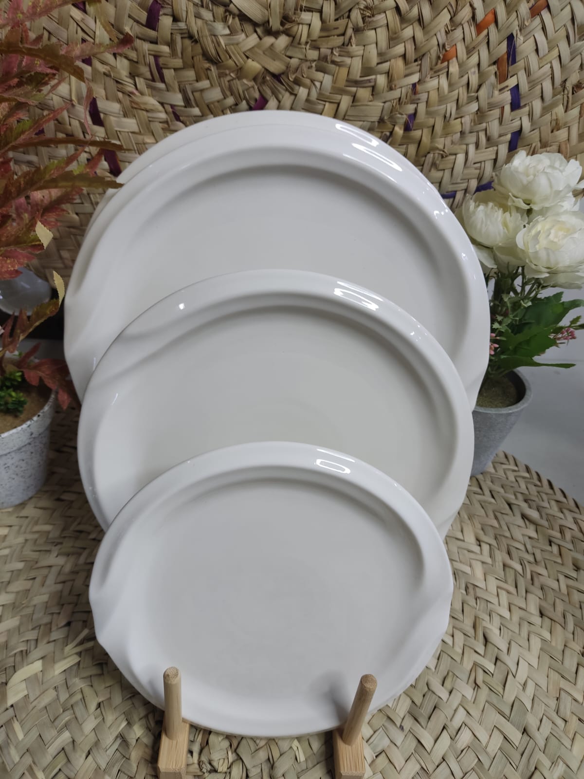 3pcs Luxury Porcelain Dining Plate styl2 - Diqqawi Plates
