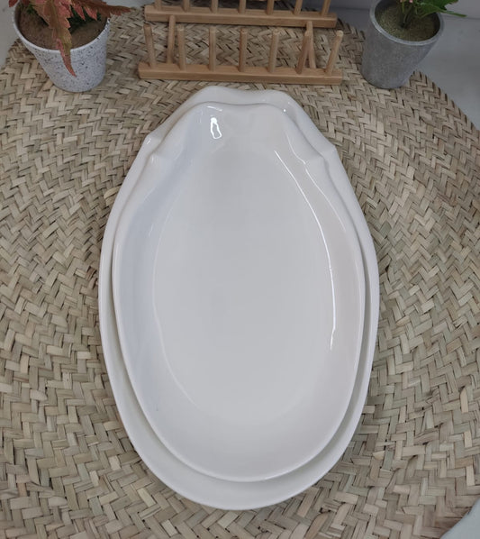 Luxury High-Quality Porcelain Oval Serving Plate - Diqqawi Plates