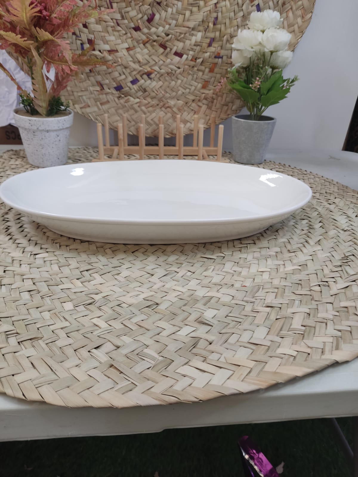 Luxury High-Quality Porcelain Oval Serving Plate styl2 - Diqqawi Plates