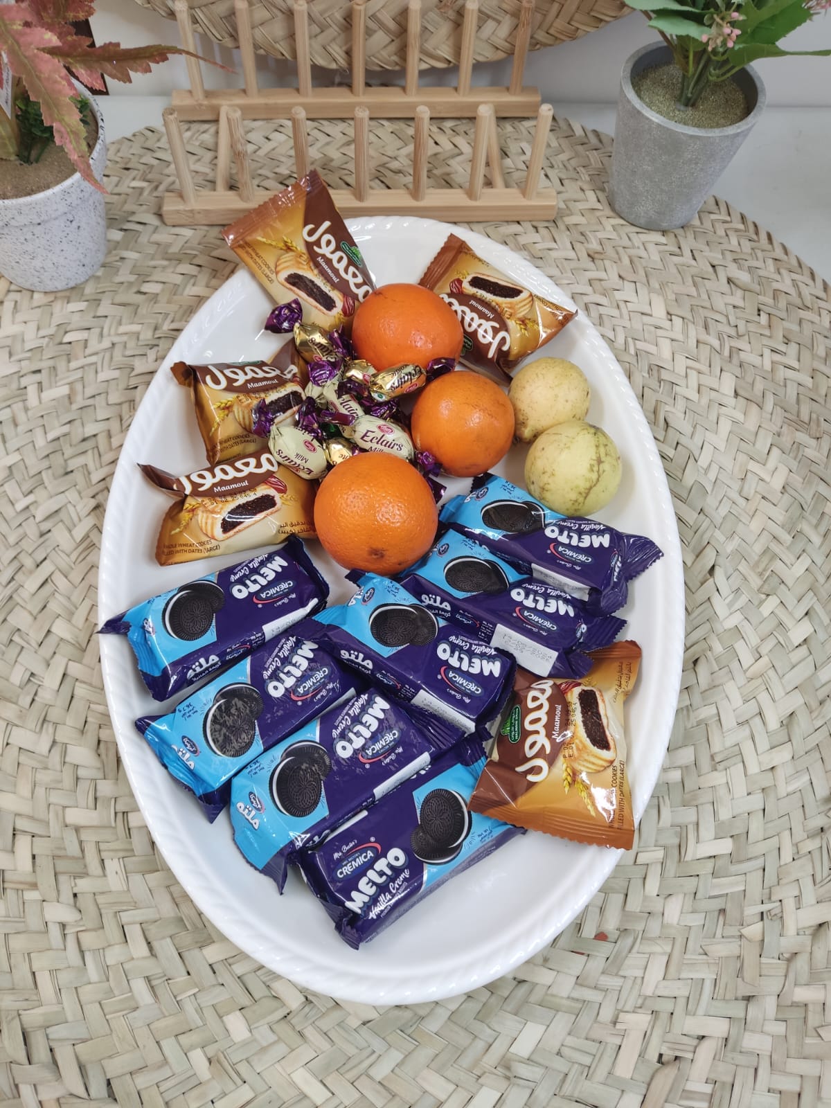 Luxury High-Quality Porcelain Oval Serving Plate styl3 - Diqqawi Plates