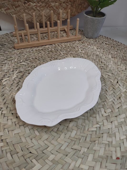 Luxury High-Quality Porcelain Oval Serving Plate styl4 - Diqqawi Plates