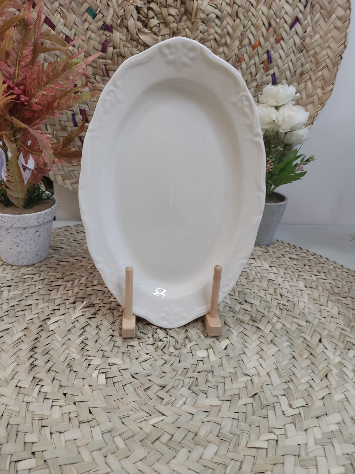 Luxury High-Quality Porcelain Oval Serving Plate styl6 - Diqqawi Plates
