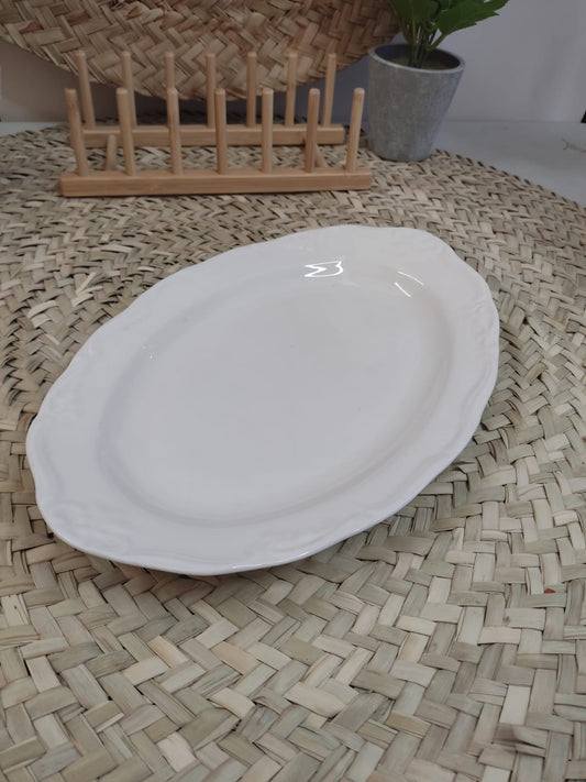 Luxury High-Quality Porcelain Oval Serving Plate styl6 - Diqqawi Plates