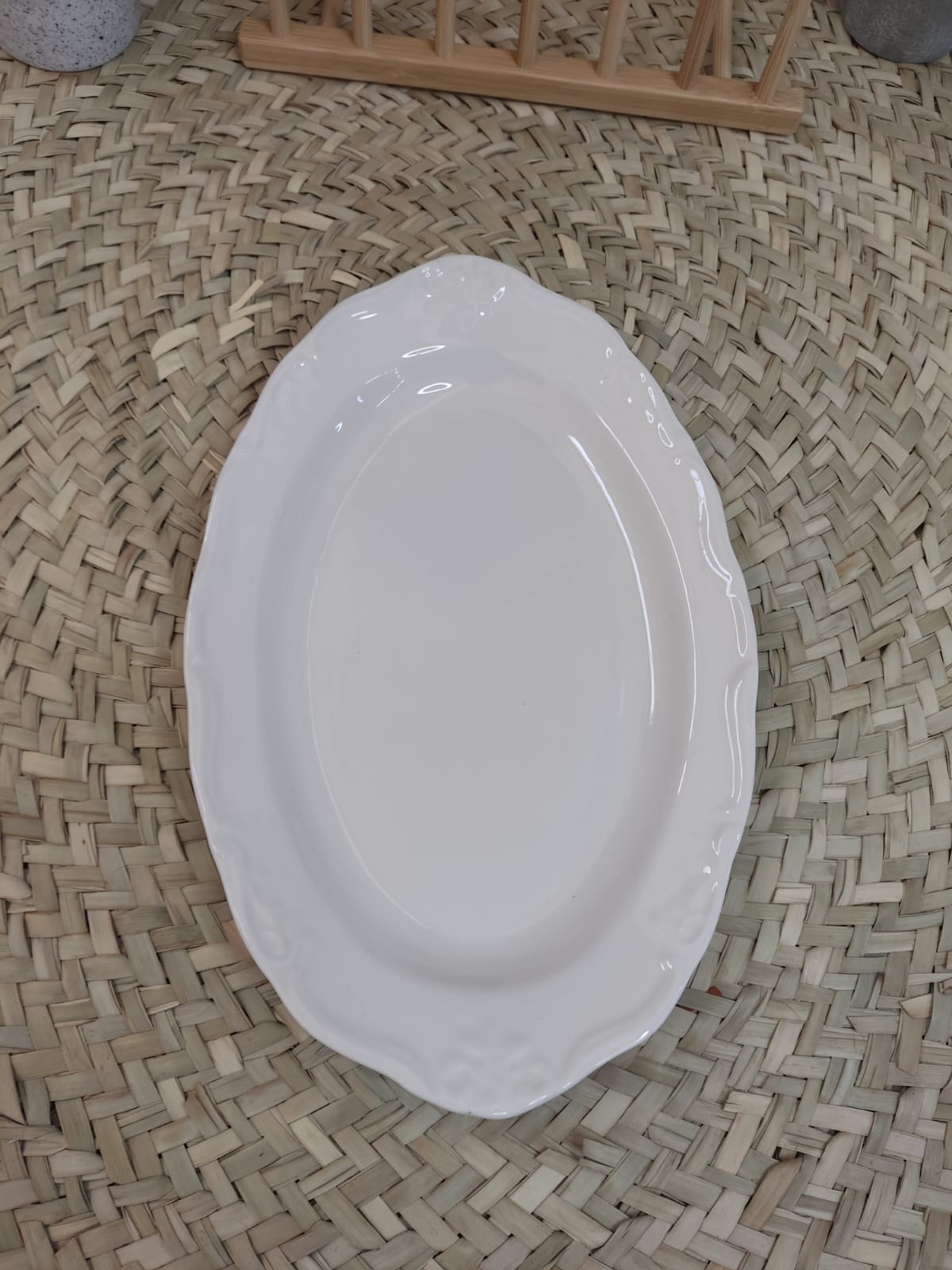 Luxury High-Quality Porcelain Oval Serving Plate styl6 - Diqqawi Plates