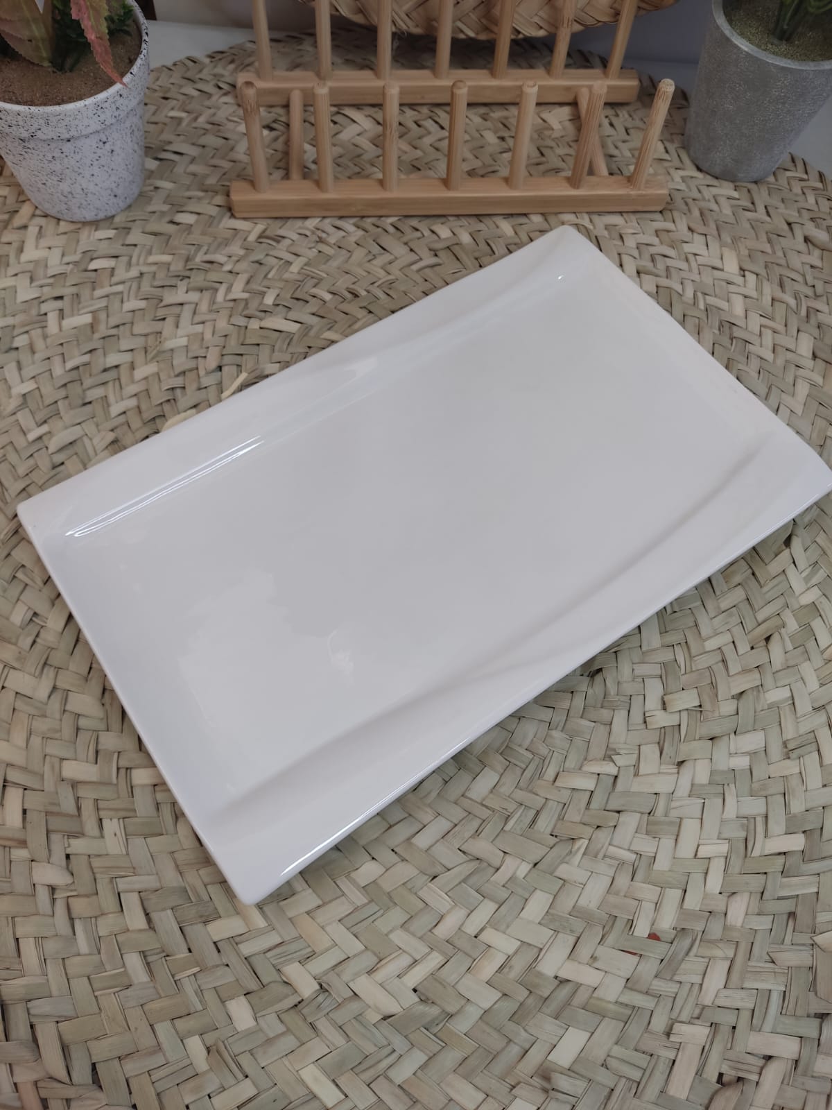 Luxury Large Rectangular Serving Porcelain Plate - Diqqawi Plates