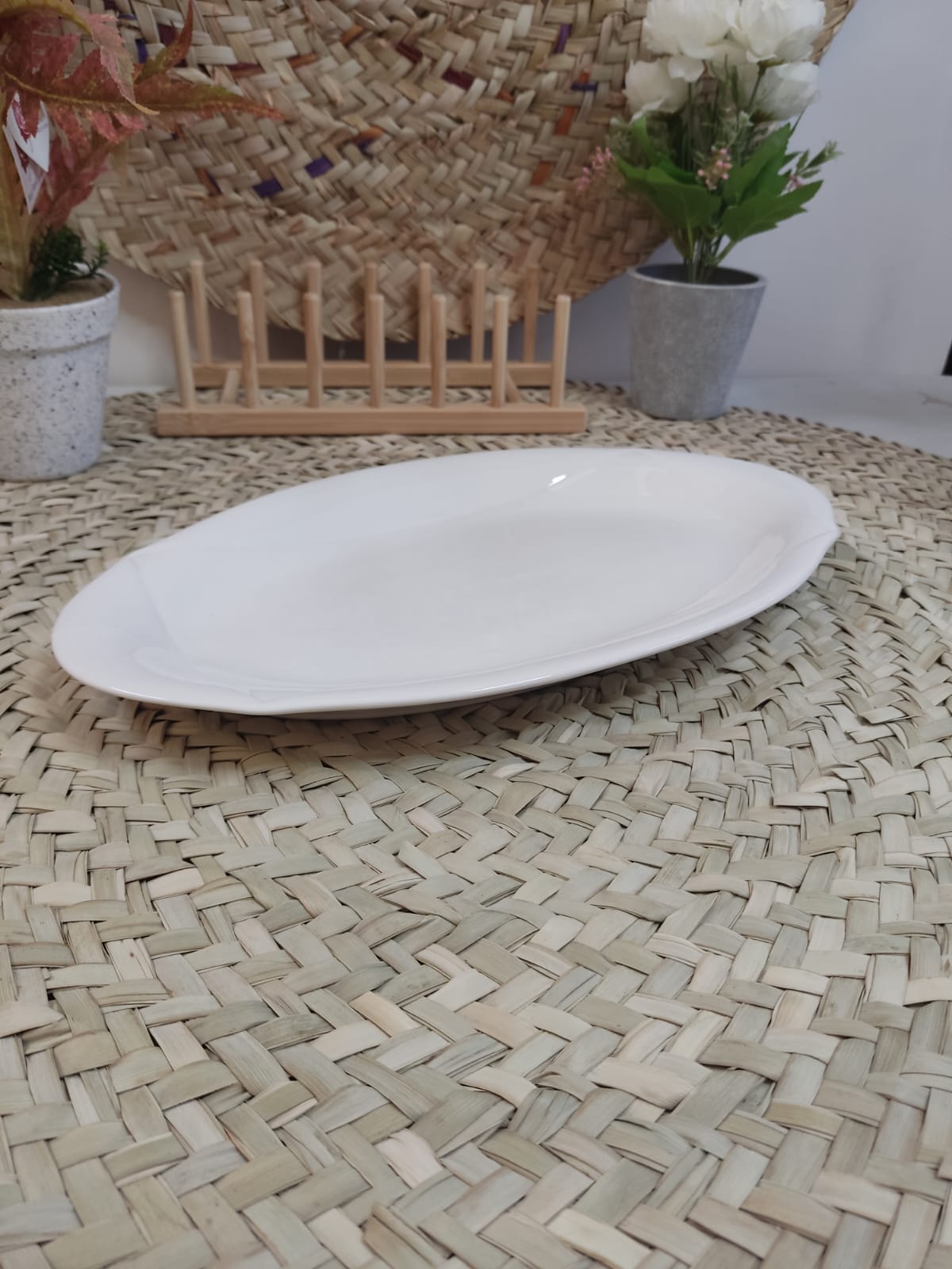 Luxury High-Quality Large Porcelain Oval Serving Plate styl7 - Diqqawi Plates