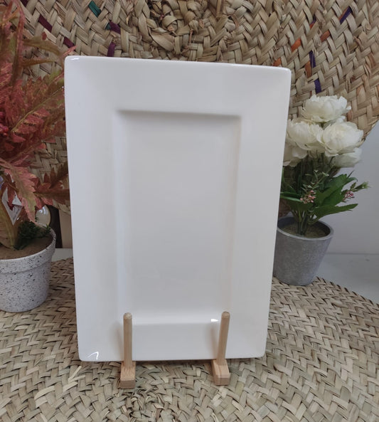 Luxury Large Rectangular Serving Porcelain Plate styl3 - Diqqawi Plates